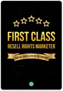 First Class Resell Rights Marketer E-Book Cover