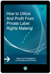 Profit From Private Label Rights Material E-Book Cover